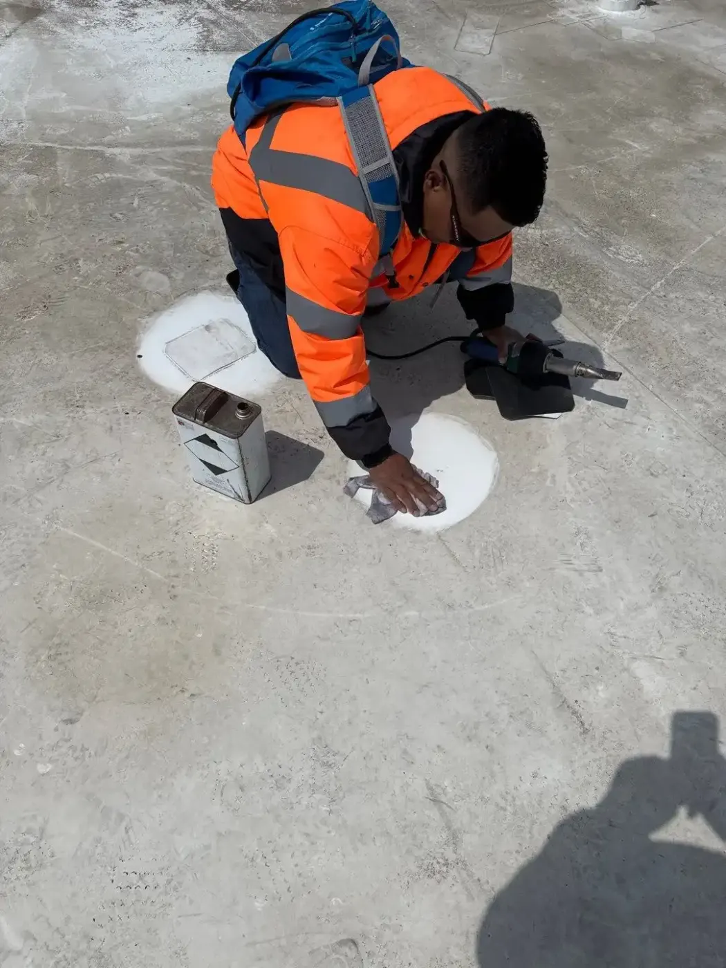Tarping and dry-in on a Greenfield commercial roof